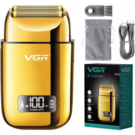 VGR Rechargeable Hair Shaver, Dry, Gold - V-338