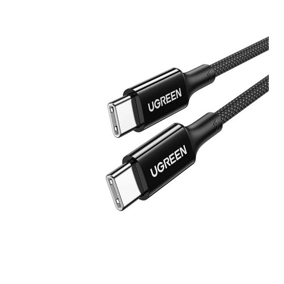كابل USB-C الى USB-C يو جرين، 1 متر، اسود - US557
