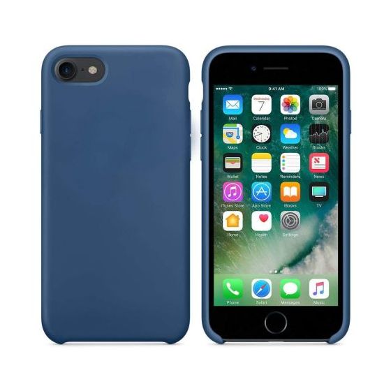 Stratg Silicone Back Cover for Apple iPhone 7,8 and SE 2020 - Dark Blue