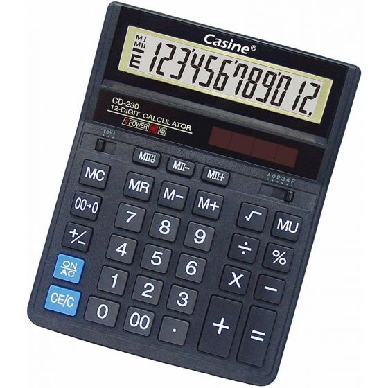 الة حاسبة مكتبية كازين، اسود - CD-230