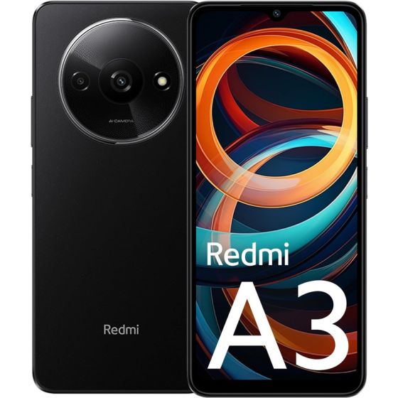 Xiaomi Redmi A3, 64GB, 3GB, 4G LTE, Dual SIM- Midnight Black