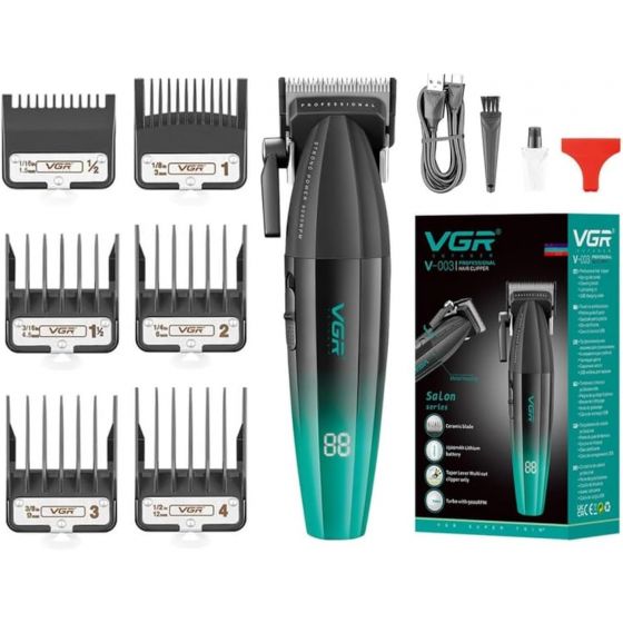 VGR Rechargeable Hair Clipper,  Dry, Green - V-003