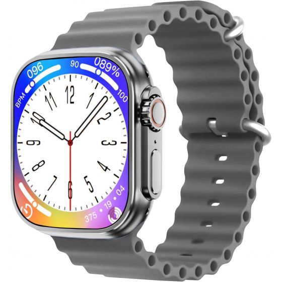 X8 Ultra Smart Watch, 2.08 Inch - Grey