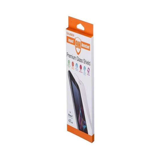 Dausen Tempered Glass Screen Protector for Apple iPhone 7, 8, Transparent- TR-RI1046