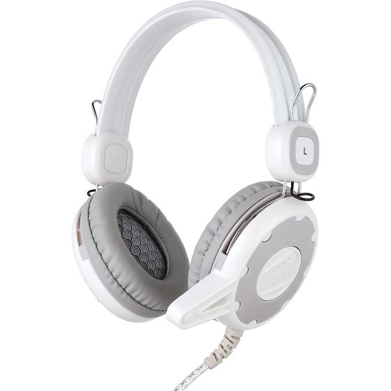 XP KX 2850 Gaming Stereo Bass Wired Headset with Mic For PC or Laptop - White