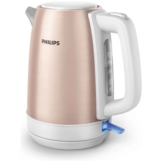 Philips Daily Collection Kettle  Electric Kettle,1.7 Litre, 2200 Watt, Rose Gold- HD9350-96
