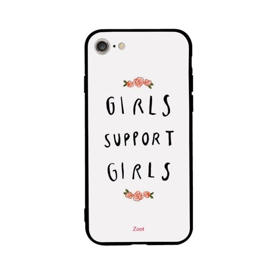جراب ظهر زوت بطبعة عبارة Girls Support Girls لايفون SE