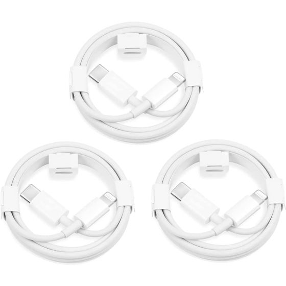 USB C to Lightning Fast Charge Charge Cable for iPhone 13/13 Pro/13 Mini/12/12 Mini/ 12 Pro/ 11 Pro/11 Pro Max, 1m (Pack of 3)