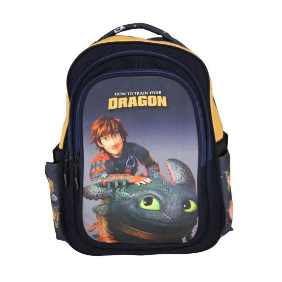 Gharibo Bags School Backpack For Boys, How to Train your Dragon Pattern - Navy