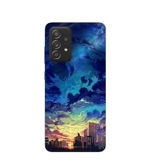 Clouds Silicone Printed Back Cover for Samsung Galaxy A13 4G