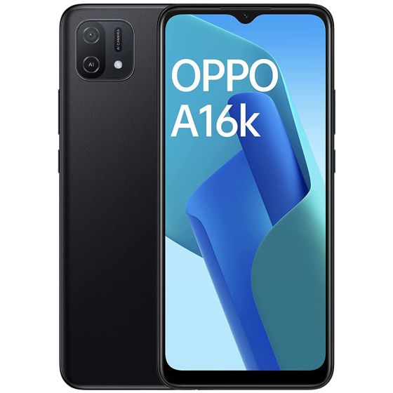 Oppo A16K Dual Sim, 32GB, 3GB RAM, 4G LTE - Black
