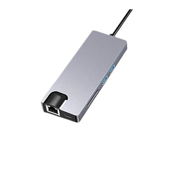 USB Type C 8 in 1 Hub - Grey