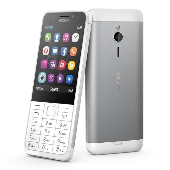 Nokia 230 Dual SIM, 32GB, 16MB RAM - Light Grey
