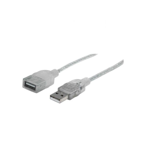 Manhattan USB Extension Cable, 1.8 Meters, Silver - 336314