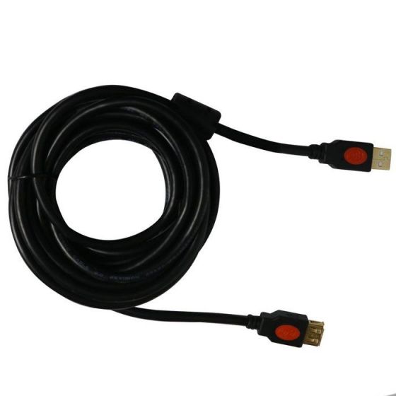 كابل USB توبي ذكر إلى انثى، 5 متر، اسود - DC005