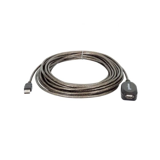 كابل توصيل USB مانهاتن، 10 متر، اسود - 150248