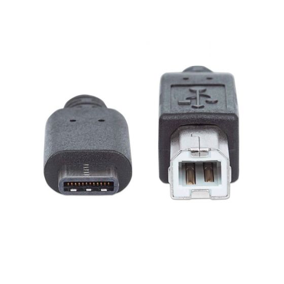 Manhattan USB Type-C Printer Cable, 2M, Black - 354950