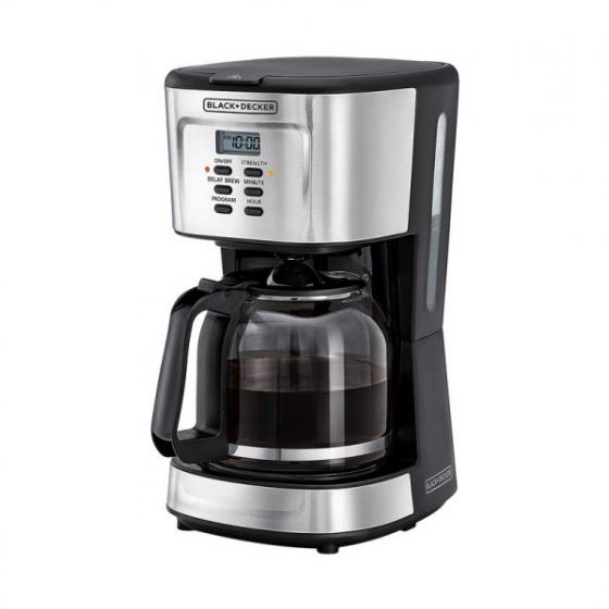 Black + Decker Coffee Maker, 900 Watt, Black and Silver - DCM85-B5