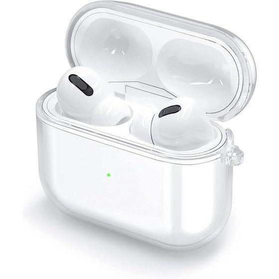 Clear Case for Airpods 3rd Generation (2021), Transparent Waterproof Protective Soft TPU Airpods 3 Case Cover with Keychain (Transparent)