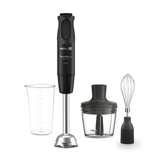 Moulinex Optichef Hand Blender with Attachments, 800 ml Beaker, 1000 Watts, Black - DD6552EG