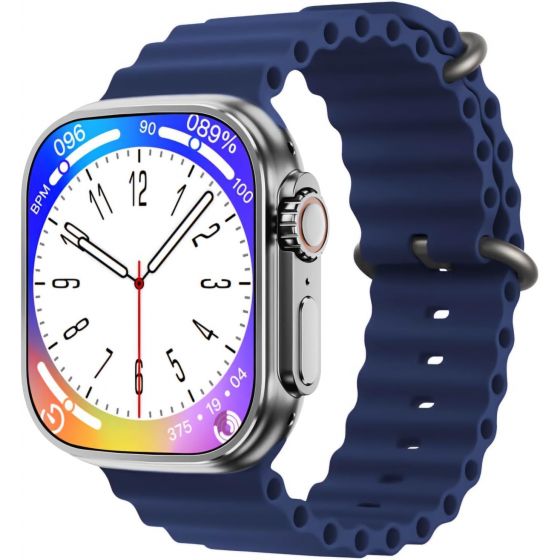 X8 Ultra Smart Watch, 2.08 Inch - Dark Blue