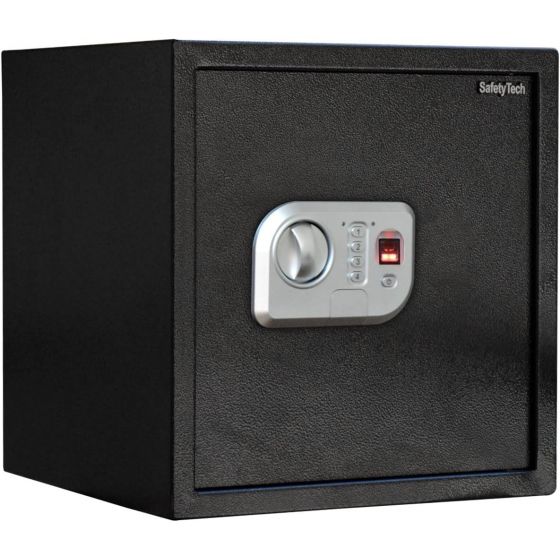 Safety Tech Biometric Fingerprint Safe Box, Black - GN40FSA