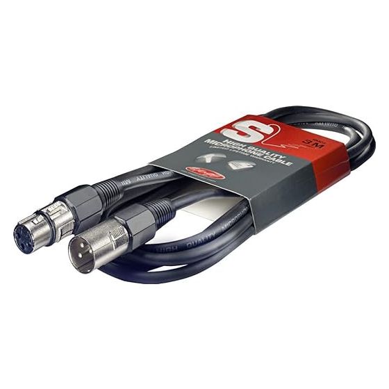 كابل ميكروفون XLR ستاج ستاندرد، 20 قدم، اسود - SMC6