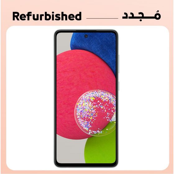 سامسونج جالكسي A52s مجدد، سعة 128 جيجا، 8 جيجا رام، شبكة 5G - اخضر فاتح، فئة بلاتينوم، 12 شهر