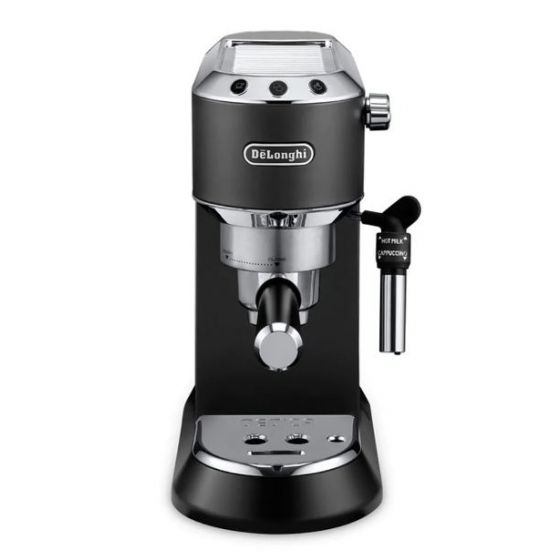 Delonghi Dedica Style Pump Espresso Coffee Machine, 15 Bar, Black - EC 685.BK