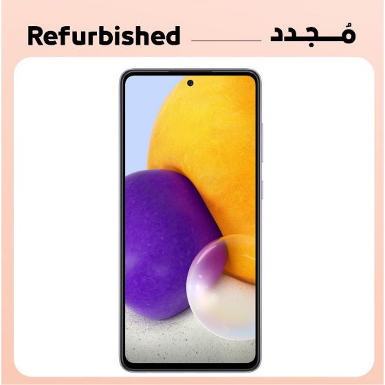Refurbished Samsung Galaxy A72 Dual Sim, 256GB, 8GB RAM, 4G LTE - Awesome Violet, Platinum Grade, 12 Months Warranty from the Seller