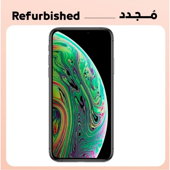 ابل ايفون XS مجدد بشريحة واحدة، سعة 64 جيجا، رام 4 جيجا، شبكة 4G LTE، رمادى، فئة بلاتنيوم- ضمان سنة واحدة