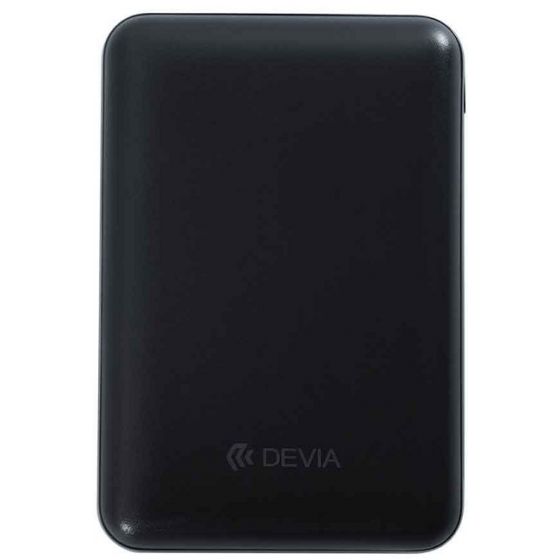 Devia Kintone Mini Power Bank, 10000mAh, 2 Ports - Black 