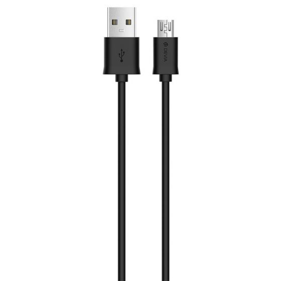 Devia Smart Micro USB Cable, 1 Meter, Black - MX76B