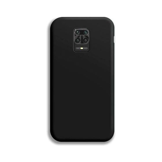 Stratg Silicone Back Cover for Xiaomi Redmi Note 9s and Note 9 Pro Max - Black
