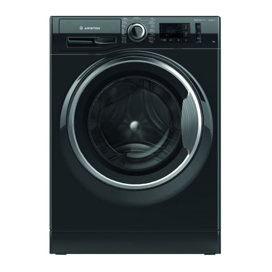 Ariston Front Load Inverter Washing Machine, 8 Kg, Black - NM11 823 BS EG