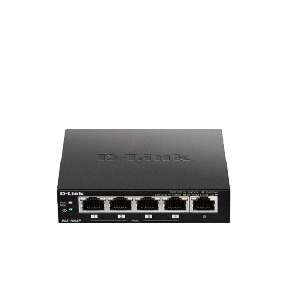 D-Link Gigabit  Desktop Switch, 5 Ports, Black-  DGS-1005P

