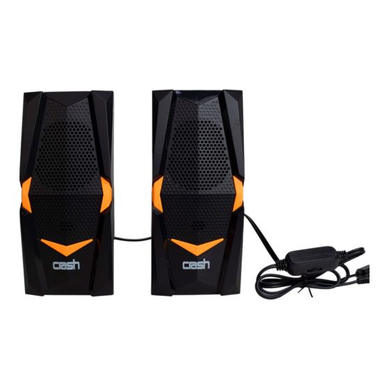 مكبر صوت كراش USB، 2 قطعة، اسود - x4