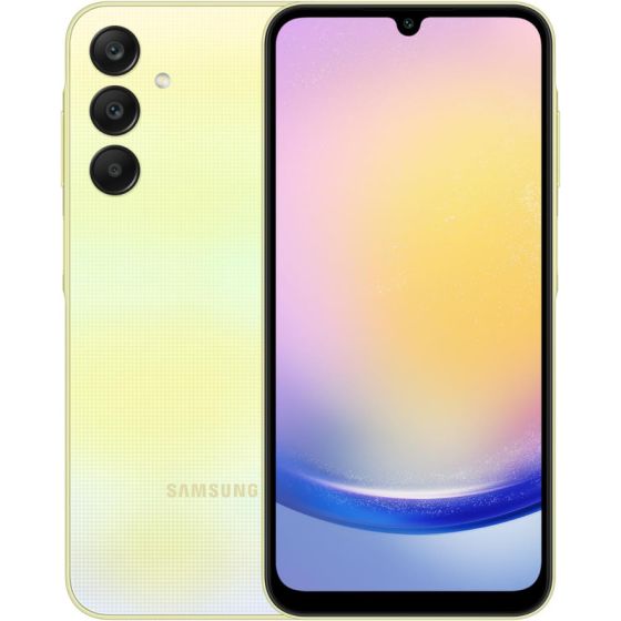  سامسونج جالكسي A25 بشريحتين، 128 جيجا، 6 جيجا رام، شبكة 5G، اصفر- الاصدار المحلي