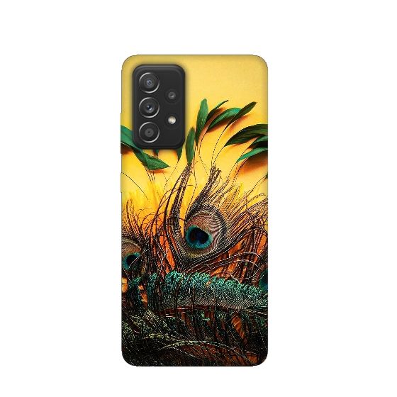 Ostrich feathers Silicone Printed Back Cover for Samsung Galaxy A13 4G