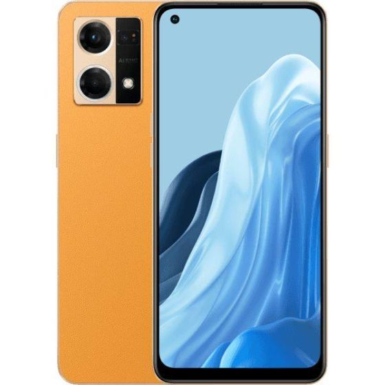 Oppo Reno 7 Dual SIM, 128GB, 8GB RAM, 4G LTE- Sunset Orange