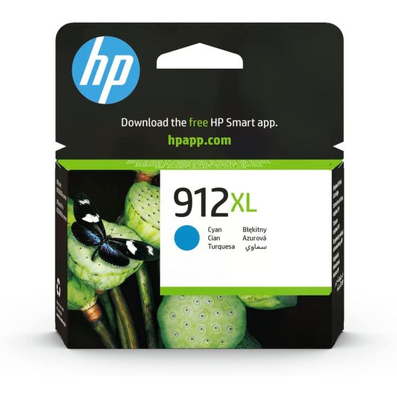 HP 912XLC Ink Cartridge, 300 pages, Cyan - 3YL81AE