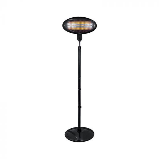 Tornado Halogen Electric Stand Heater, 3 Candles, 2000 Watt, Black- THH-2000S