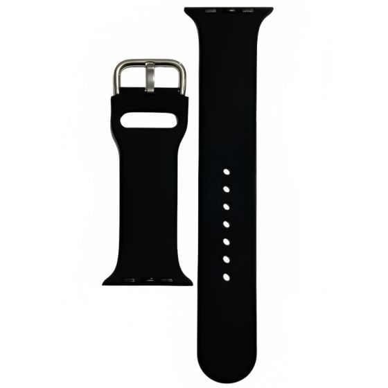 Silicone Replacement Strap for Apple Watch Series 4-5, 42-44mm - Black