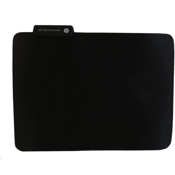 Gaming Mouse Pad with RGB Lights, 25 cm - Black