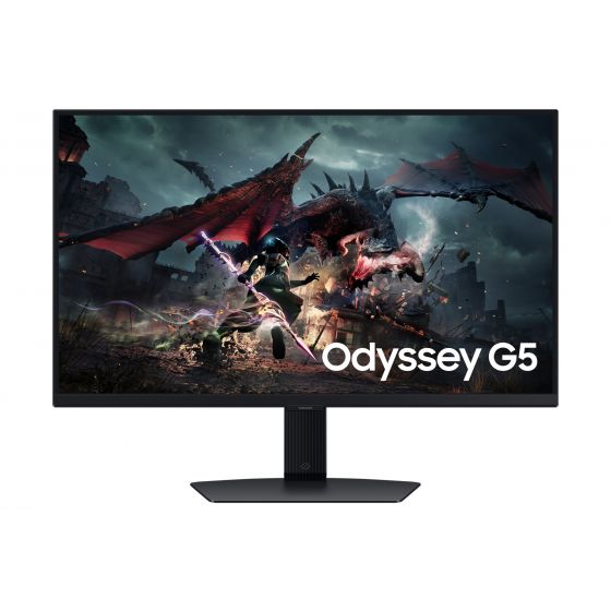 Samsung Odyssey G5 G50D 27 Inch QHD IPS Gaming Monitor, 180Hz, Black - LS27DG502EUXEN