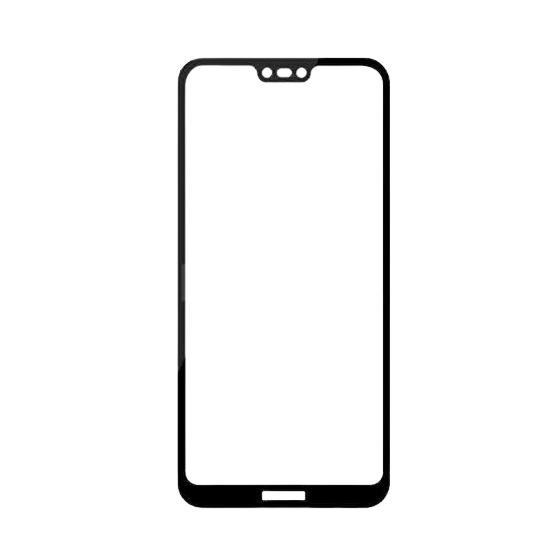 Tempered Glass Screen Protector for Huawei Y9 2019 - Transparent with Black Frame