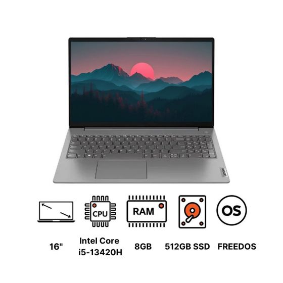 لاب توب لينوفو  V15 G4 IRU 83CC0059IN، انتل كور i5-13420H، هارد SSD سعة 512 جيجا، رام 8 جيجا، شاشة TN، مقاس 15.6 بوصة، دقة FHD، كارت شاشة انتل UHD جرافيكس، فري دوس - رمادي ايرون