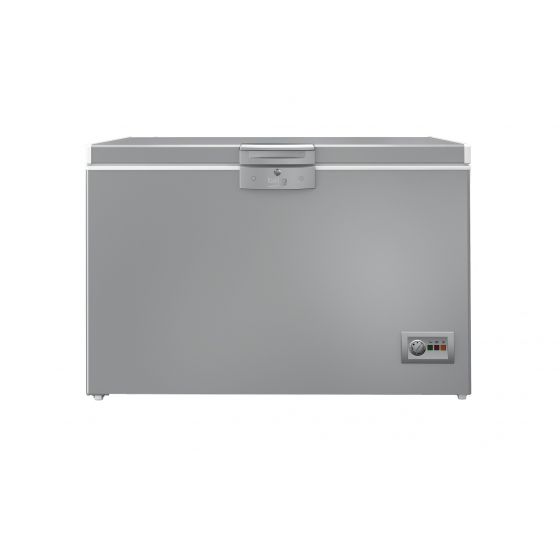 Beko MinFrost Chest Deep Freezer, 362 Liters, Silver - HSA40500SEG