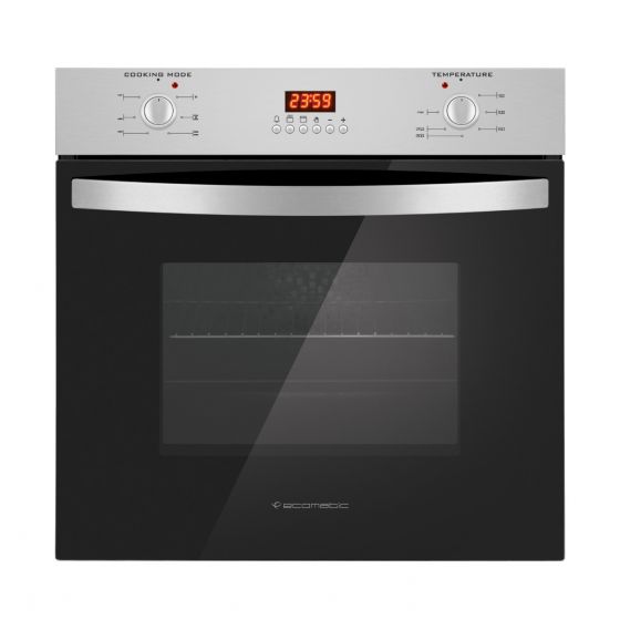 Ecomatic Professional Built-In Electric Oven With Grill, 64 Liters, Stainless Steel- E6106D 