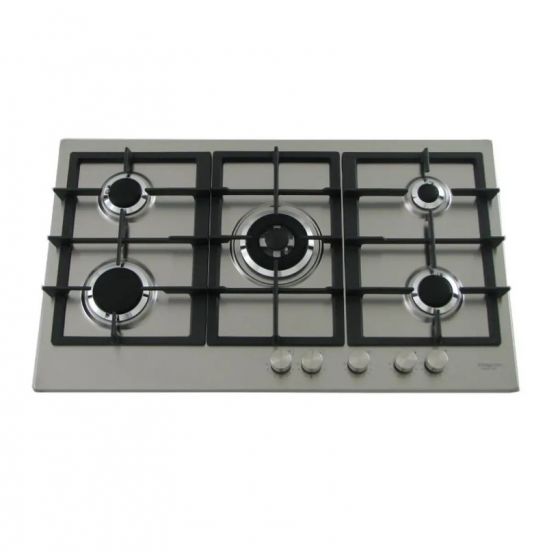 Icon Gas Built-in Hob, 90cm, 5 Burners - Silver